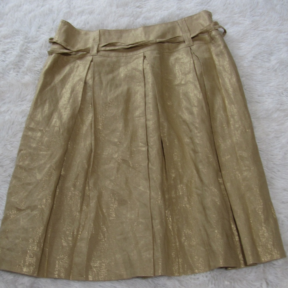 Susan Bristol Gold Shimmer Skirt Size 12